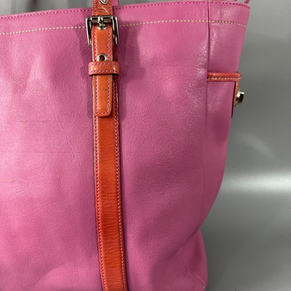 Coach #5787 Pink Leather Large Tote Bag - Picture 7 of 13